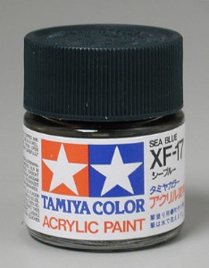 TAMIYA 壓克力系水性漆 23ml 海藍色 XF-1